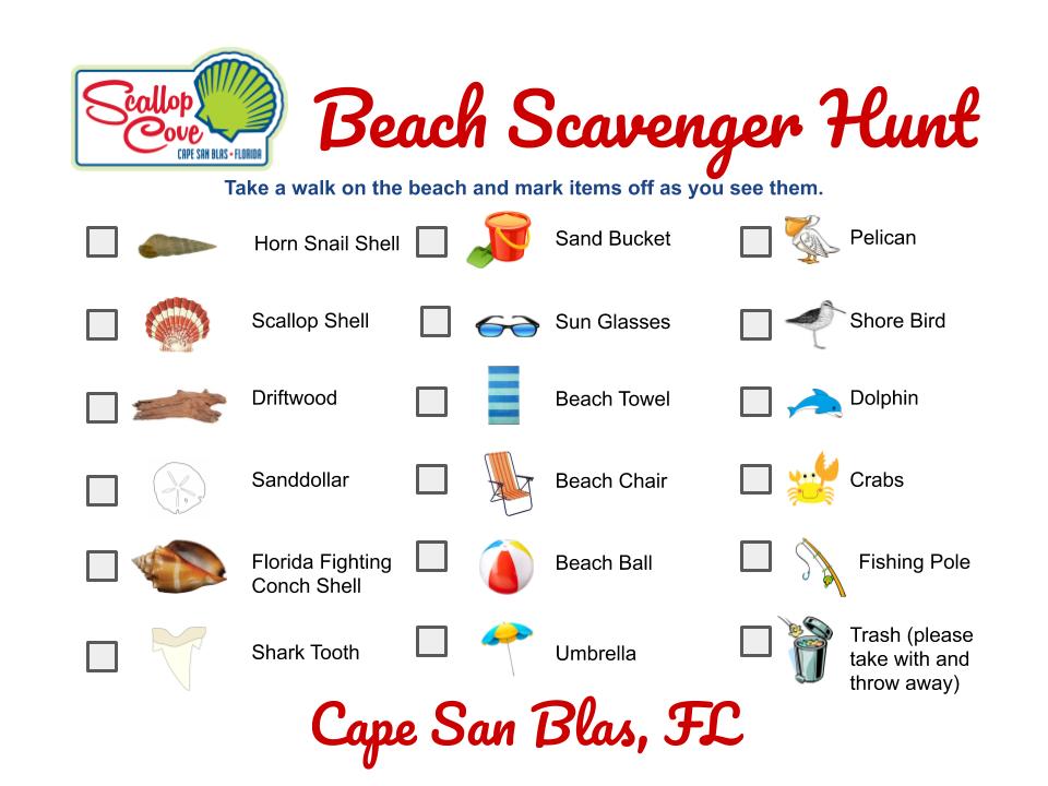 Beach Scavenger Hunt