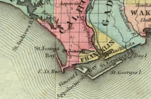 Colton's Florida, 1853 Cape San Blas Map